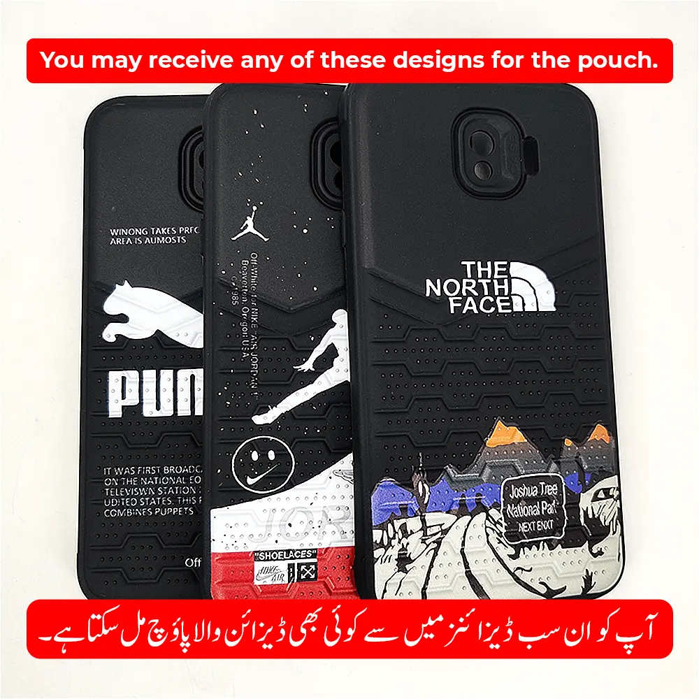 Samsung Galaxy J4 V Shape Puffer Back 3D Printed Case (Black)