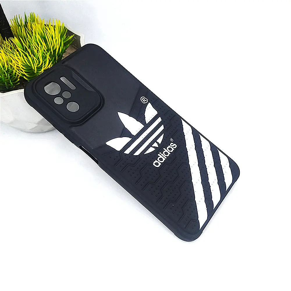 Xiaomi Redmi Note 10 & Note 10S Case - V-Shape Puffer Back 3D Printed, Black