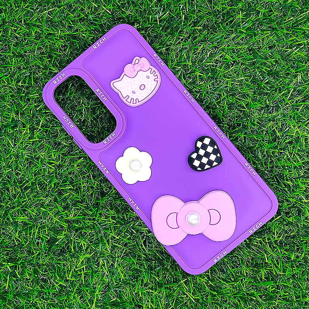 Samsung A16 Rich Kittey Back Case (Purple)