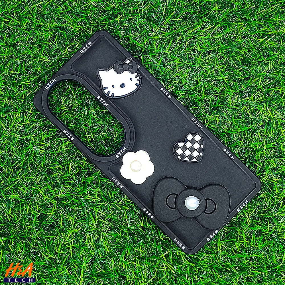 Vivo V40 5G|V40 Pro 5G|S19 Pro 5G|T3 Ultra  Rich Kittey Back Case (Black)