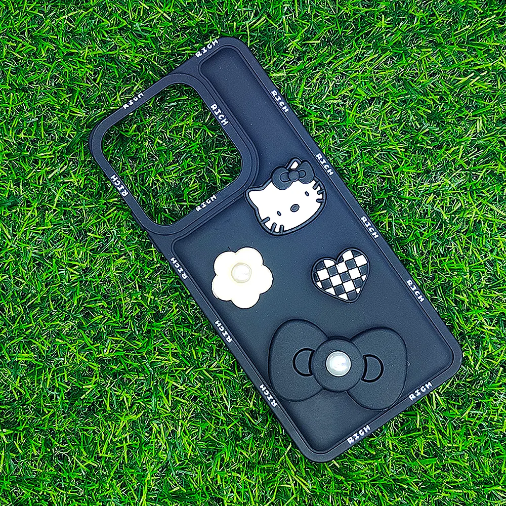 Oppo Realme C61/C63 Rich Kittey Back Case (Black) 