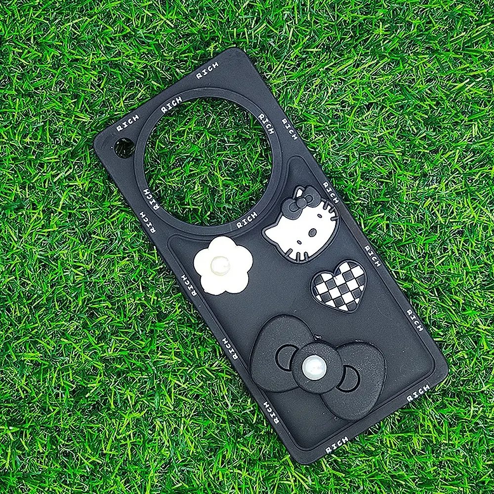 [PO9BORELME12PL-10-2] Oppo Realme 12|Realme 12 Plus Rich Kittey Back Case (Black)