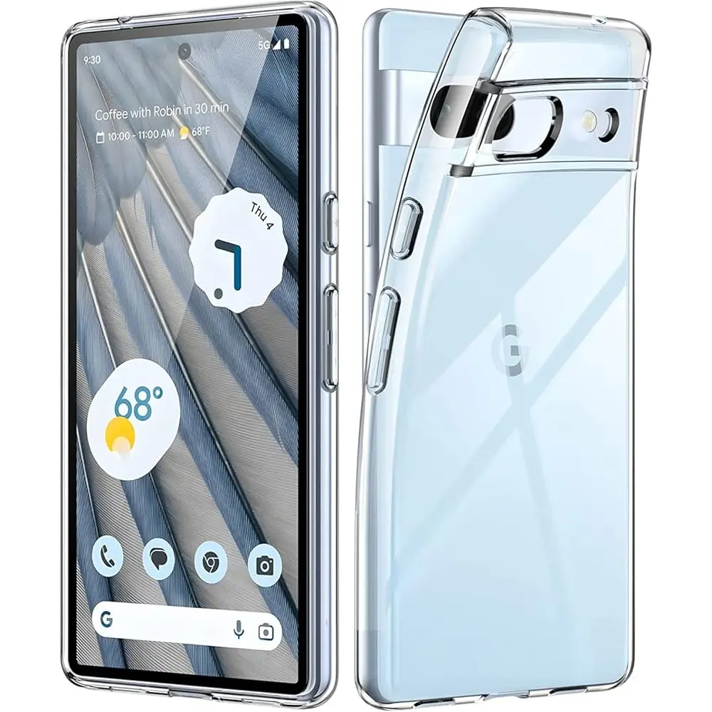 Google Pixel 7A  Dust Plug Transparent Back Case