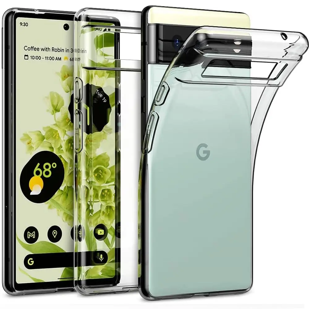 Google Pixel 6 Dust Plug Transparent Back Case