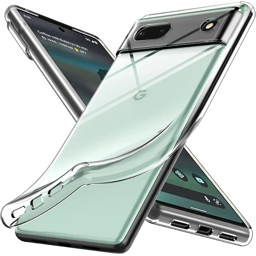 Google Pixel 6A Dust Plug Transparent Back Case 