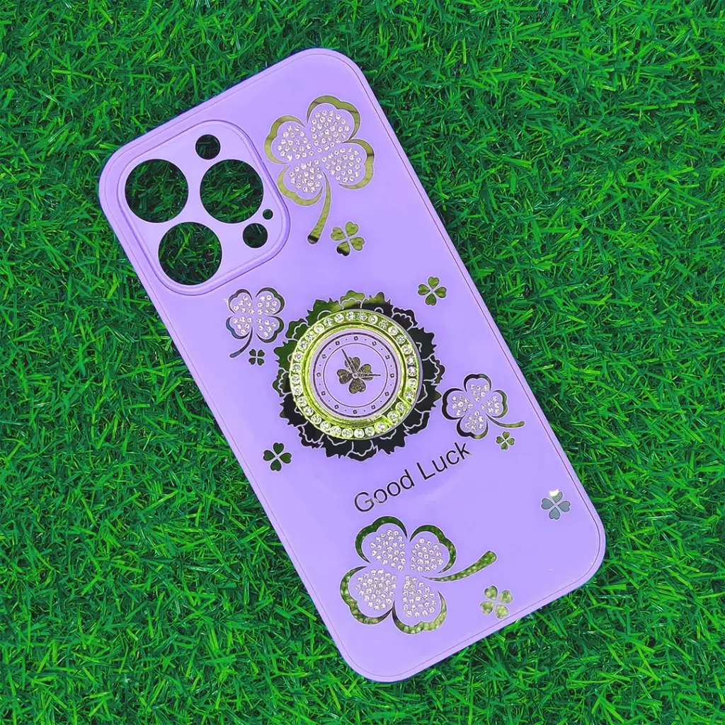 iPhone 16 Pro Max  Good Luch LV Back Case (Light Purple)