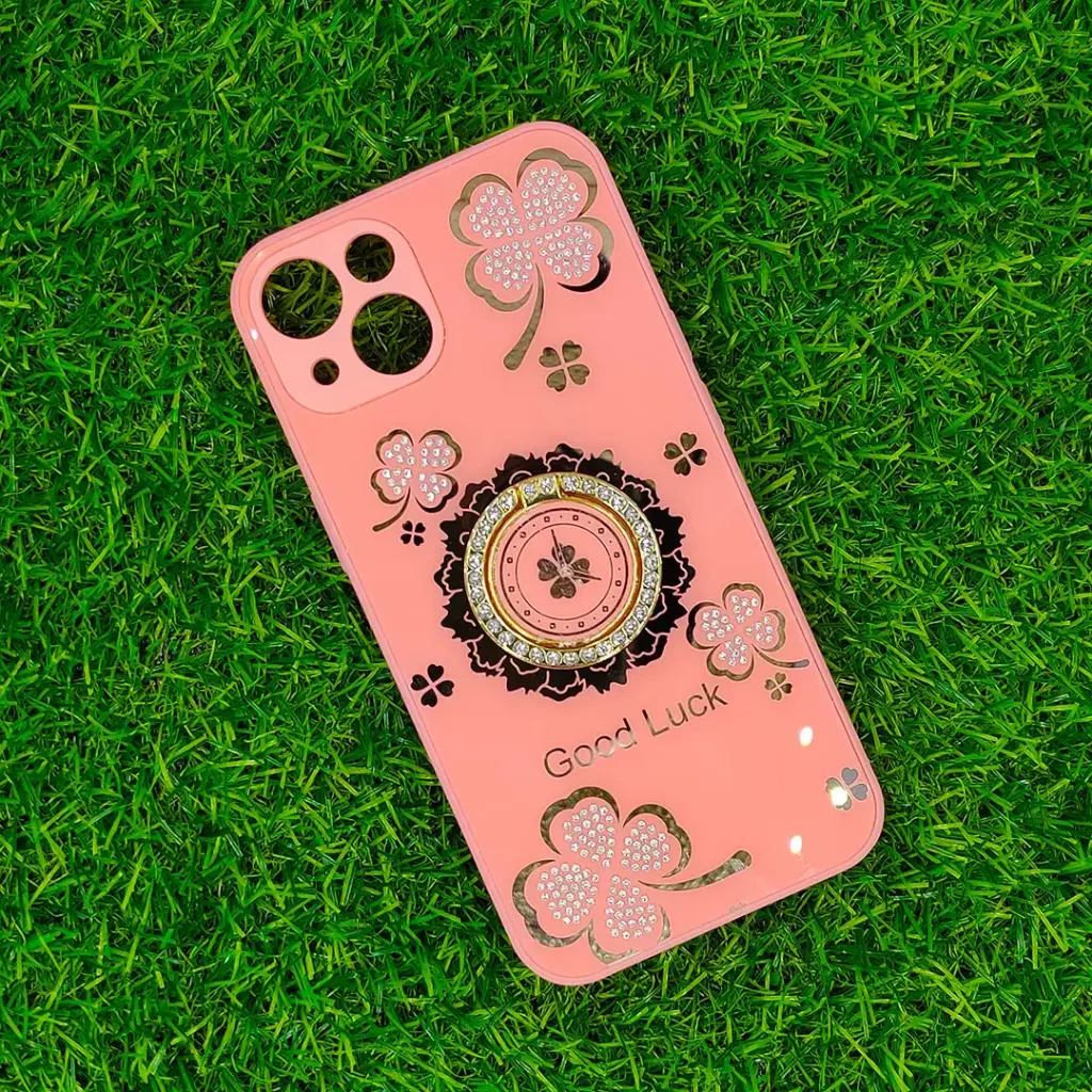 [PO60BIP13-6-15] iPhone 13|14  Good Luch LV Back Case (T-Pink)