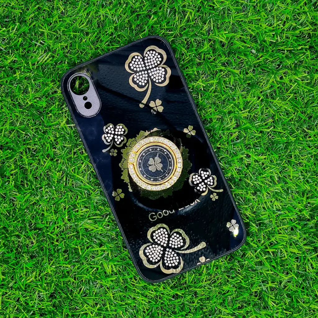 iPhone XR Good Luch LV Back Case (Black)