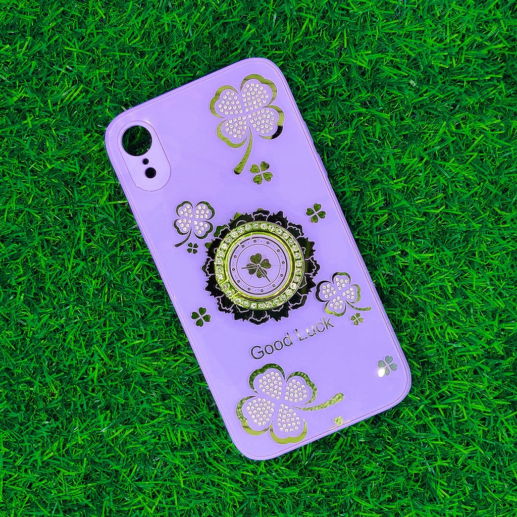 [PO60BIPXR-6-29] iPhone XR Good Luch LV Back Case (Light Purple)