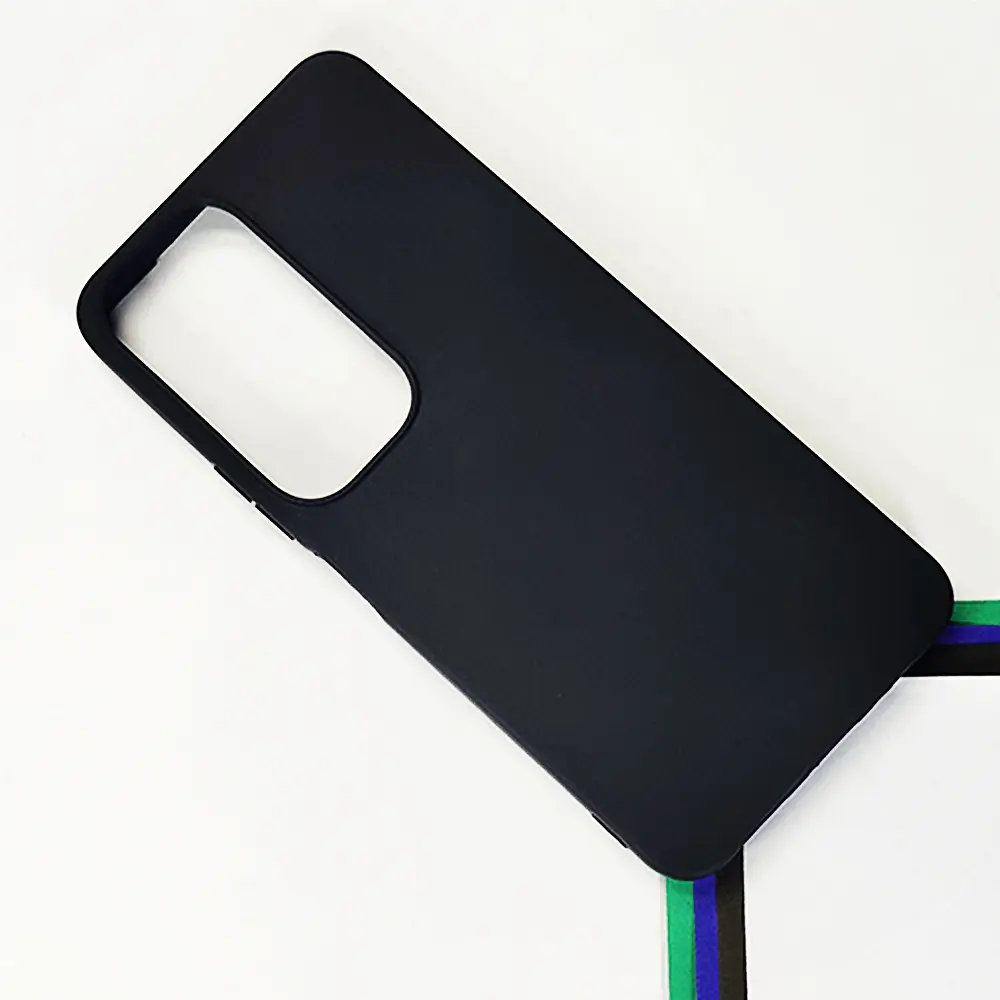 Vivo Y19s Matte Soft Silicone Paper Back Case (Black)