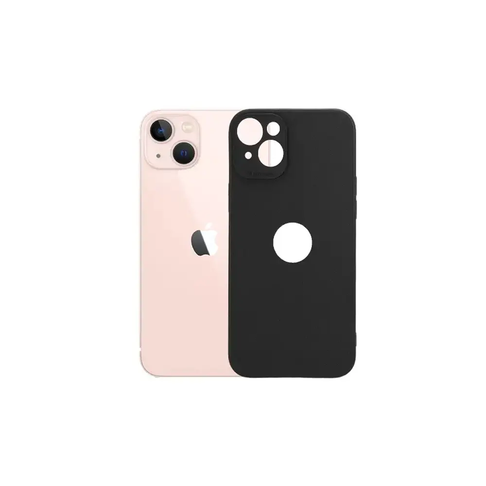 iPhone 13 Mini Matte Soft Silicone Paper Case (Black)