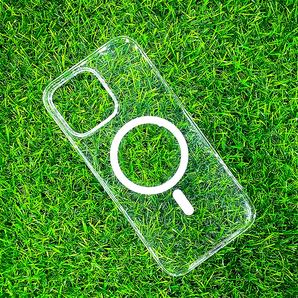 [PO13BIP15PMAX-1-30] iPhone 15 Pro Max PC Transparent Mag Safe Back Case (Crystal)