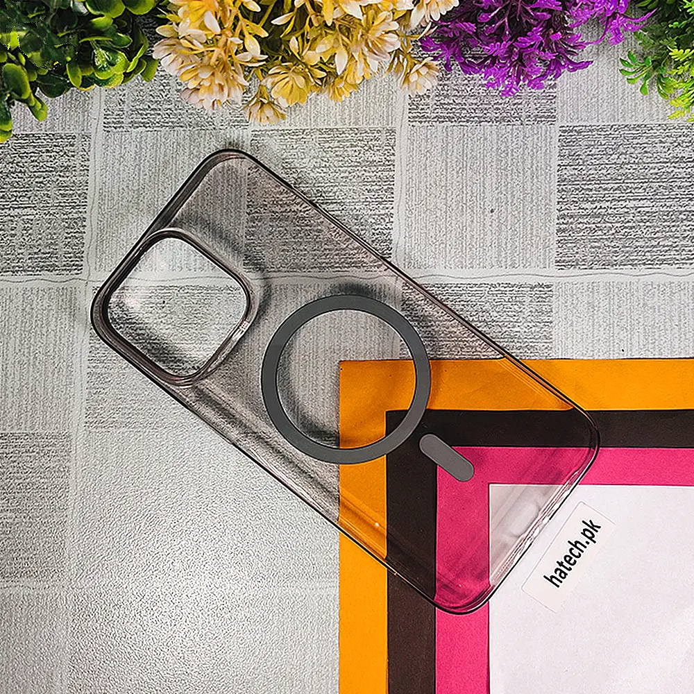 iPhone 15 Pro Max PC Transparent MagSafe Back Case - Natural Titanium