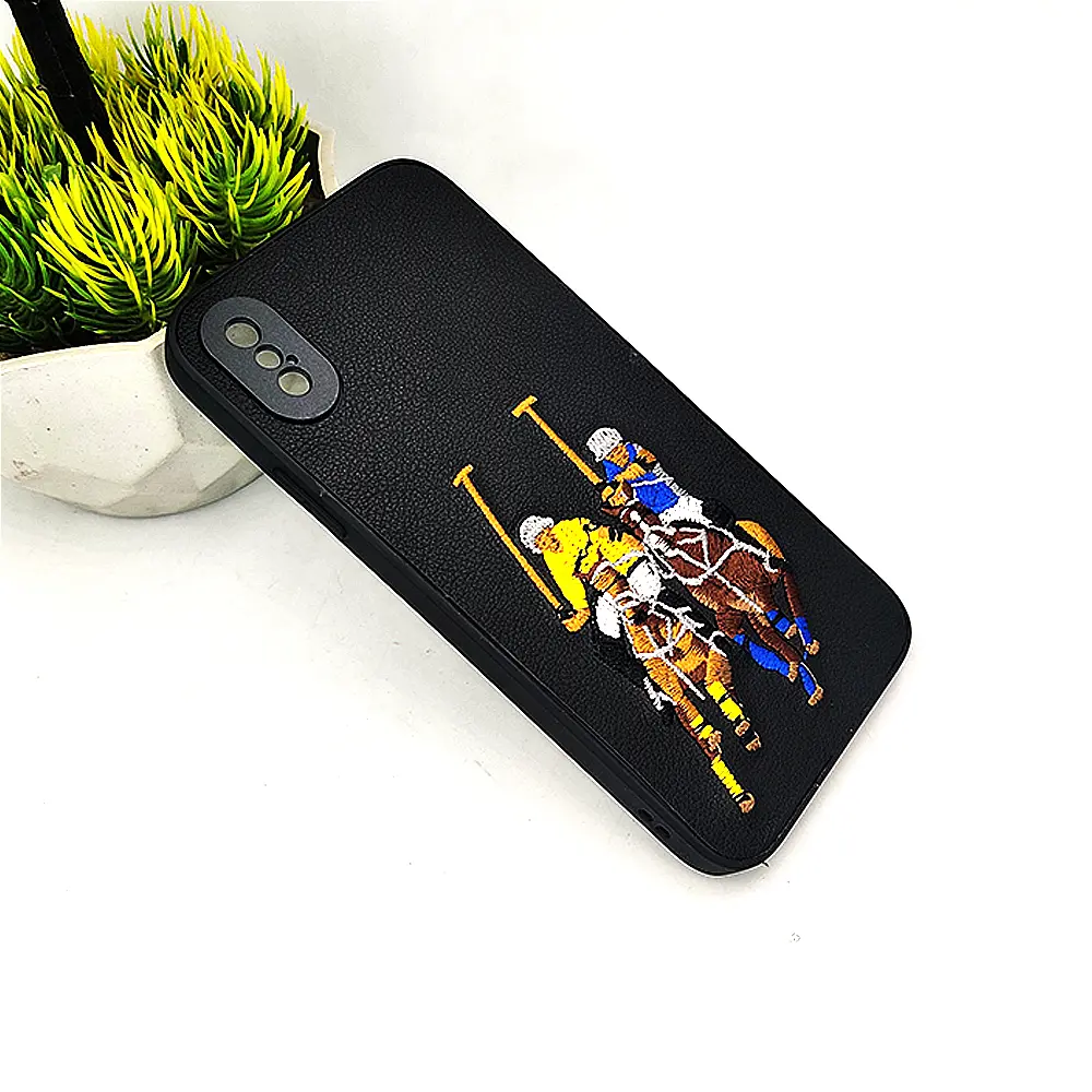 [PO43BIP8X-13-2] iPhone X|XS Santa Barbara Polo Raquet Back Case (Black)