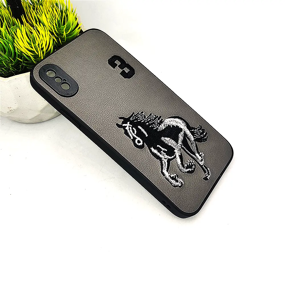 [PO43BIP8X-13-36] iPhone X|XS Santa Barbara Polo Raquet Back Case (Natural Titanium)