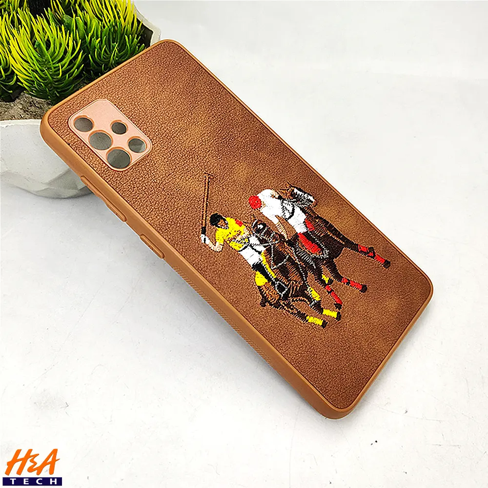 [PO43BSA51-13-13] Samsung Galaxy A51  Santa Barbara Polo Raquet Back Case (Brown)