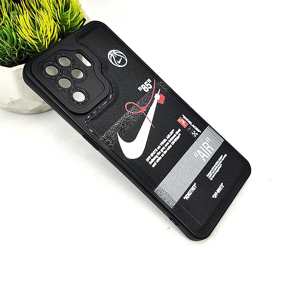 Black Soft Silicone Printed Back Case for Oppo F19 Pro