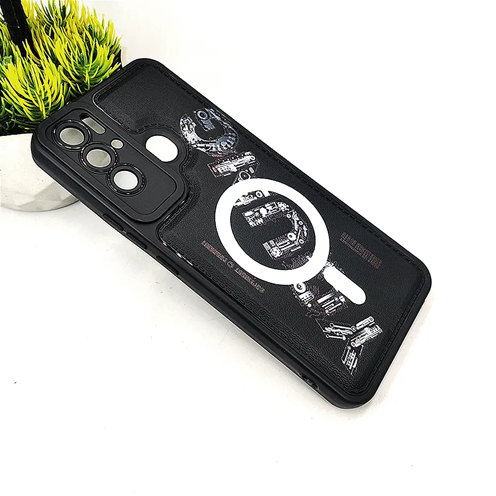 [PO14BTPOVNEO-50-2] Tecno Pova Neo Soft Silicone Printed Back Case (Black)