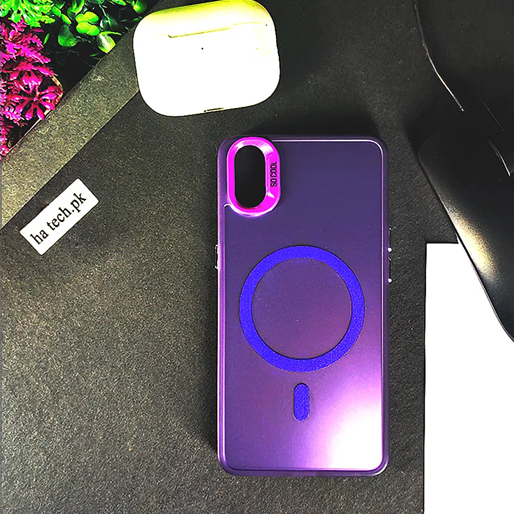 iPhone XS Max 3D So Cool Mag Safe Printed Back Case (Purple)