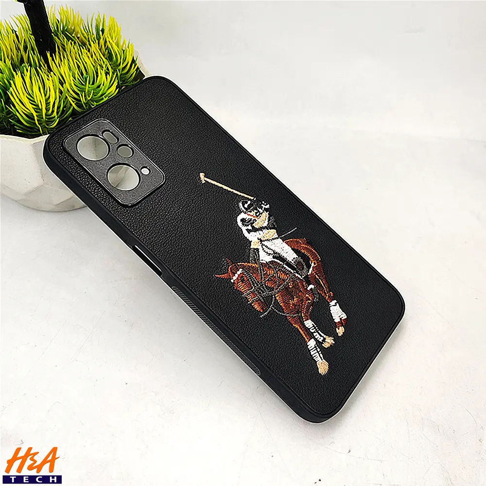 Oppo A76/A96 Santa Barbara Polo Raquet Back Case (Black)