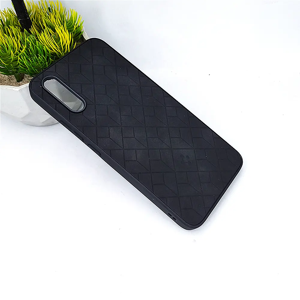 Vivo S1|V17 Neo|Y7s|Z5 Spigen Logo Leather Lining Back Case (Black)