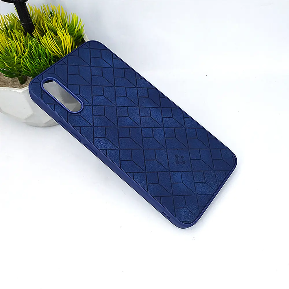 Vivo S1|V17 Neo|Y7s|Z5 Spigen Logo Leather Lining Back Case (Navy Blue)