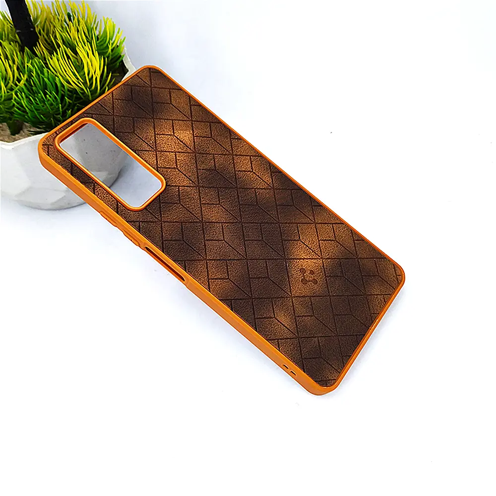 Vivo Y51s|Y53s|Y31 2020 Spigen Logo Leather Lining Back Case (Dark Brown)