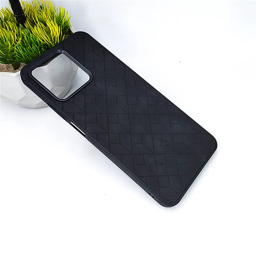 [PO32BITA70-17-2] iTel A70|A70 Pro Spigen Logo Leather Lining Back Case (Black)