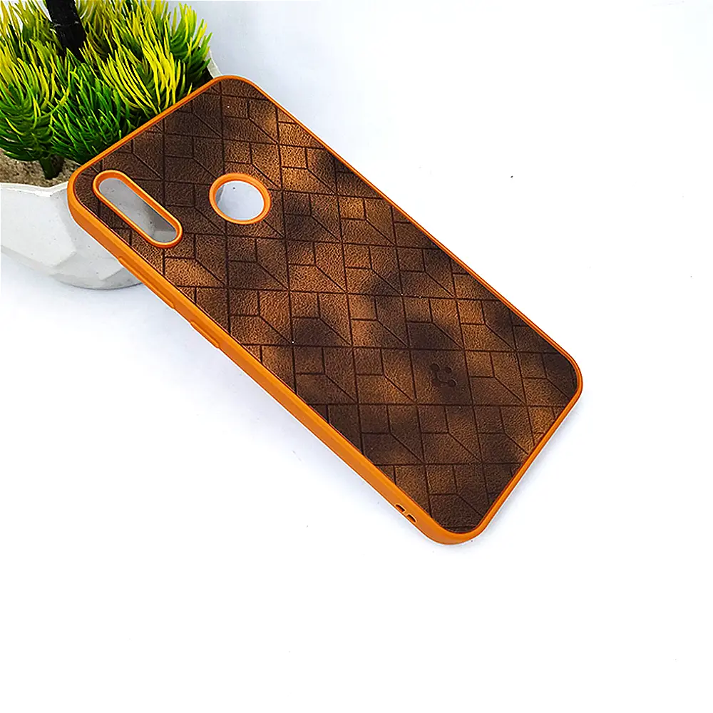 Huawei Y7 2019 Spigen Logo Leather Lining Back Case (Brown)