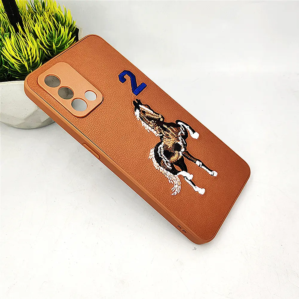 Oppo F19 Santa Barbara Polo Raquet Back Case (Brown)