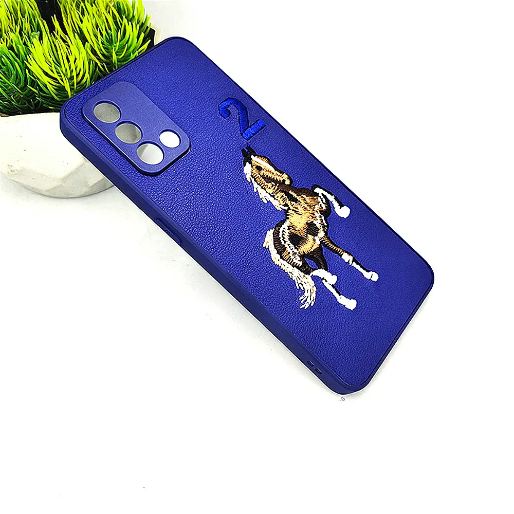 [PO43BOF19-13-17] Oppo F19 Santa Barbara Polo Raquet Back Case (Navy Blue)