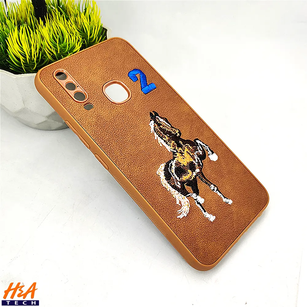 [PO43BVIY15-13-13] Vivo Y11/Y12/Y15/Y17 Santa Barbara Polo Raquet Back Case (Brown)