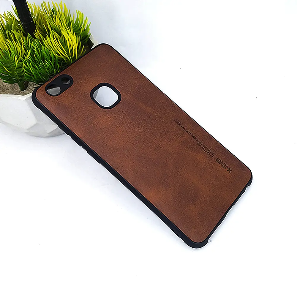 Vivo V7 Plus X-Level Luxuary Leather Back Case (Dark Brown)