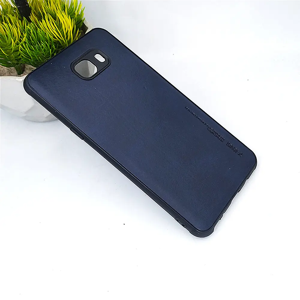 Samsung Galaxy C9|C9 Pro Luxuary Leather Back Case (Navy Blue)