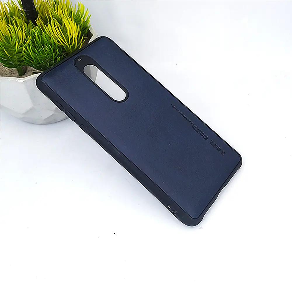 Nokia 5 Luxuary Leather Back Case (Navy Blue)