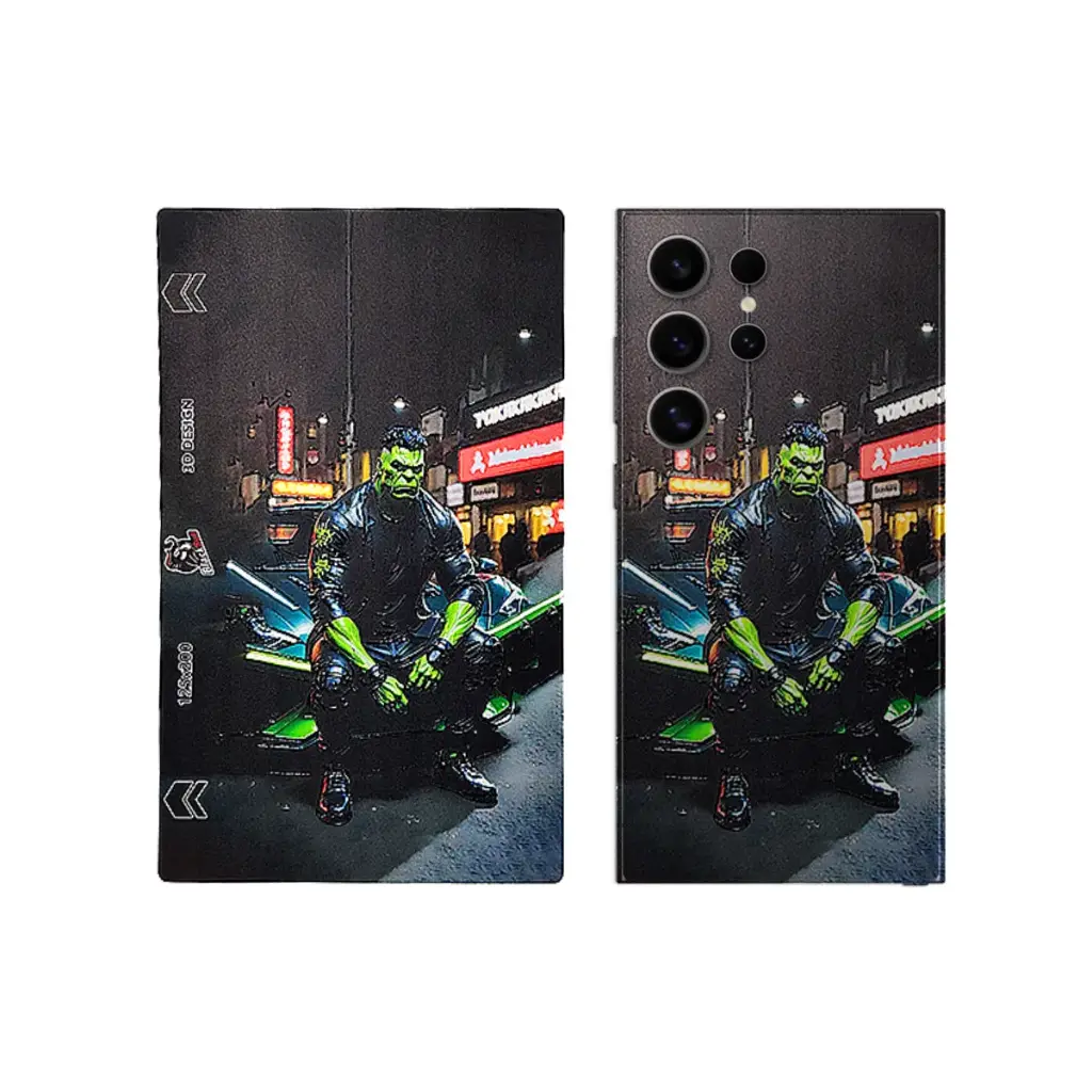 3D Printed Mobile Back Customize Skin (Hulk)