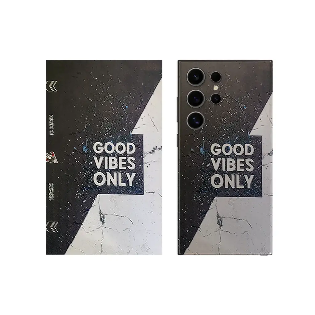 3D Printed Mobile Back Customize Skin (Good Vibes Only)