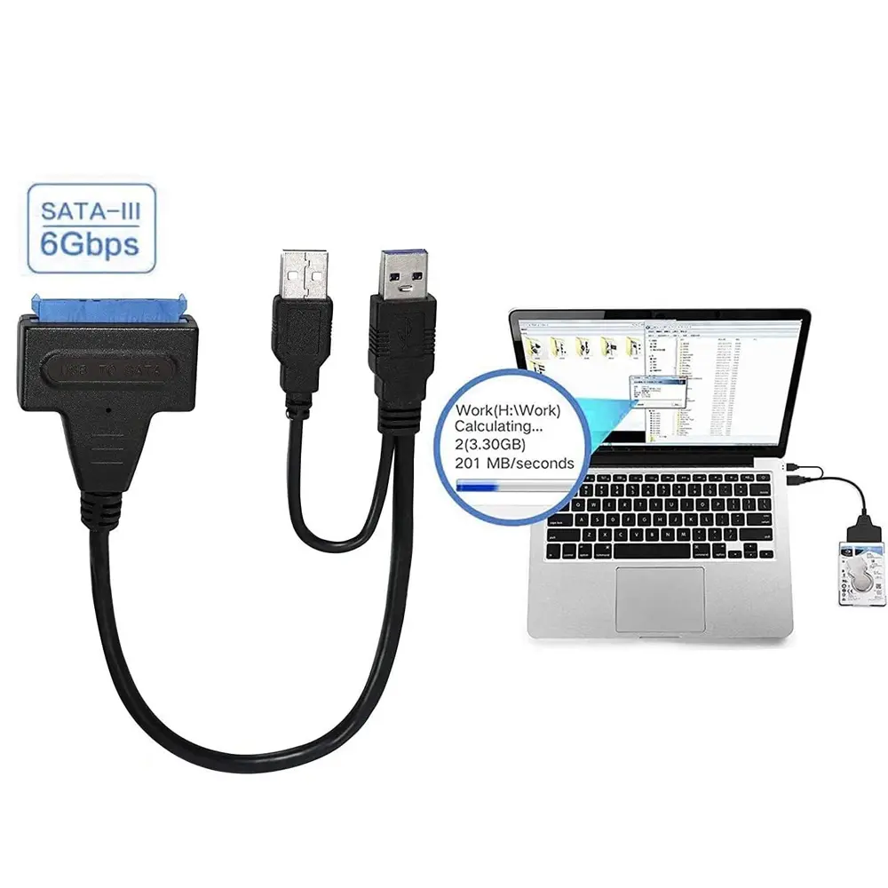 Sata Cable to USB Connector For 4TB Hard Disk To Connect With PC & Laptop 