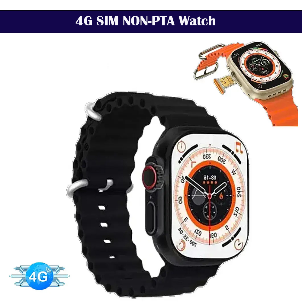 [WATCH-78] 4G SIM Bluetooth Calling Smart Watch - Non-PTA - Stay Connected on the Go