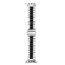 Rolex Chain Straps for Smart Watch - Silver & Black, 42-49mm, Stylish & Durable