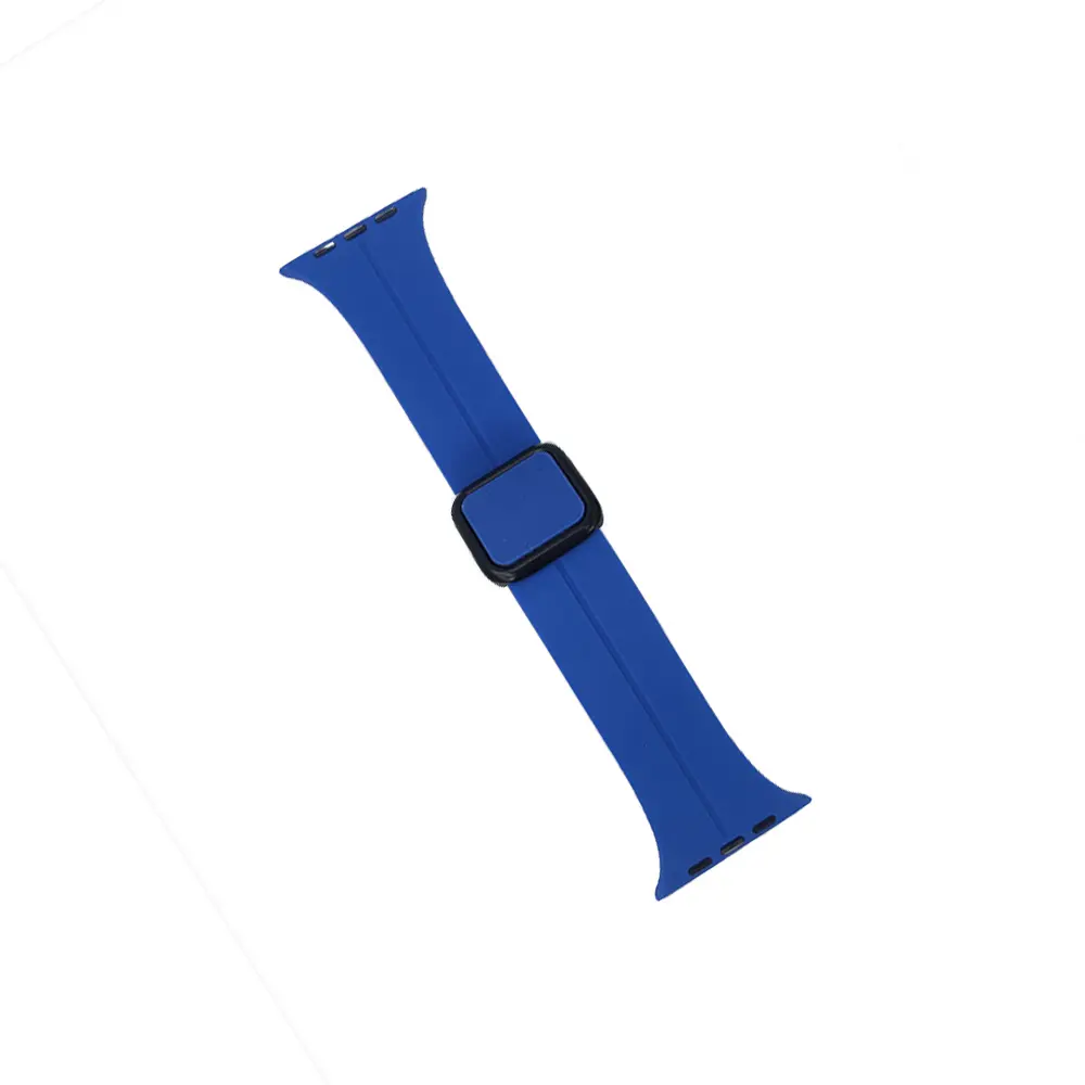 Magnetic D-Buckle Silicon Rubber Straps for Smart Watch - Blue, 42-49mm