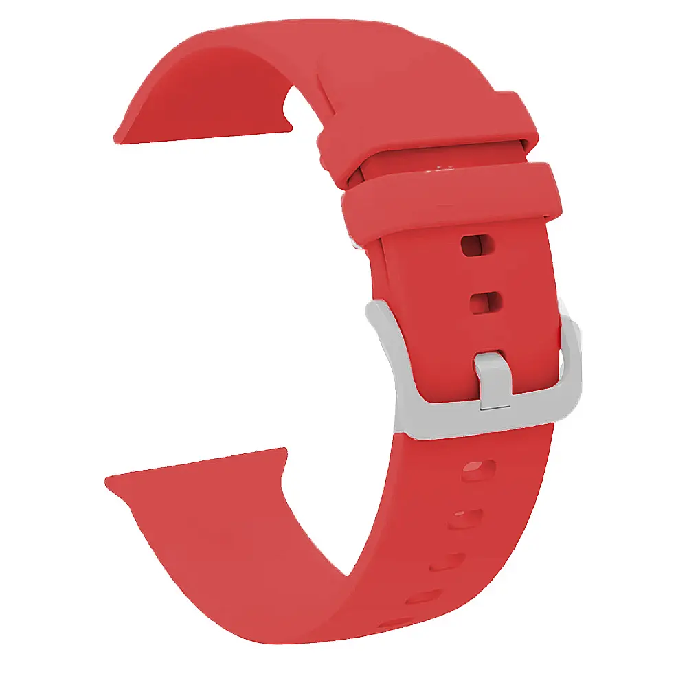 Adidas Cut-Shaped Silicon Rubber Straps for Smart Watch - Red, 42-49mm