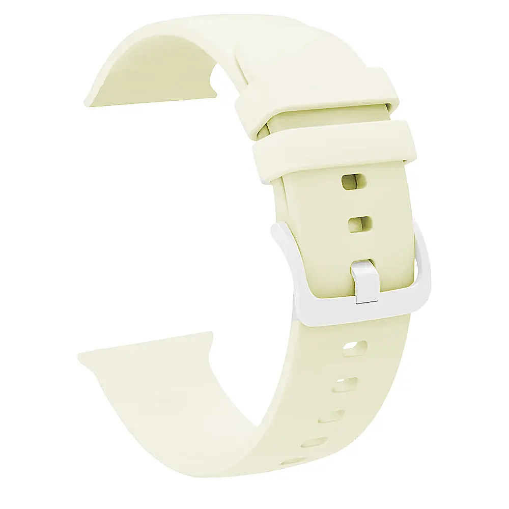 Adidas Cut-Shaped Silicon Rubber Straps for Smart Watch - Off White, 42-49mm