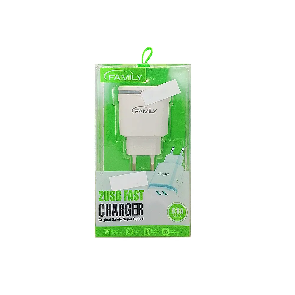 Taar 3A Dual Port Fast Charging Adapter with Micro Cable