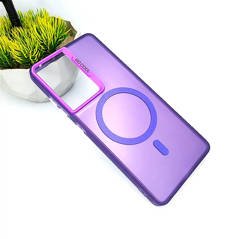 [PO31BSS23U-13-12] Samsung Galaxy S23 Ultra 3D So Cool MagSafe Printed Back Case (Purple)