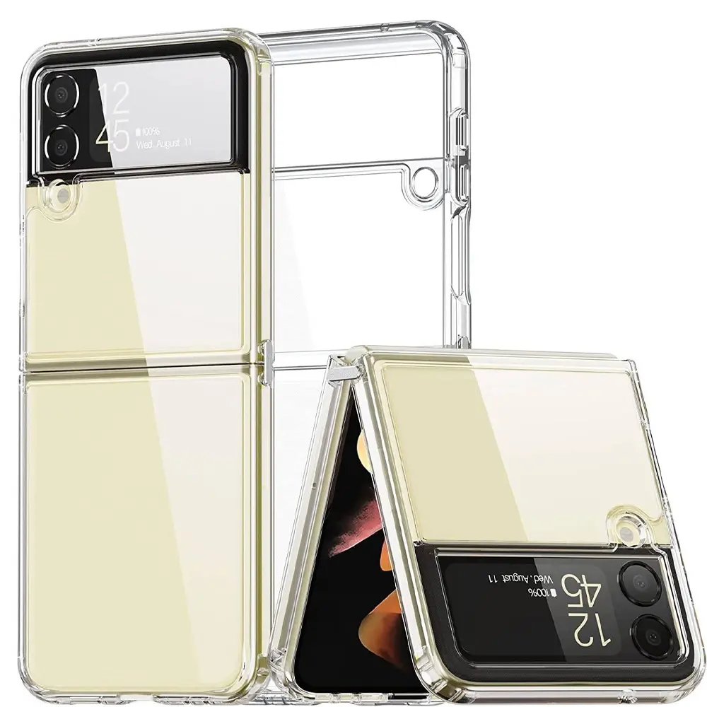 Samsung Z Flip 4 Clear Hard Transparent Tpu Back Case