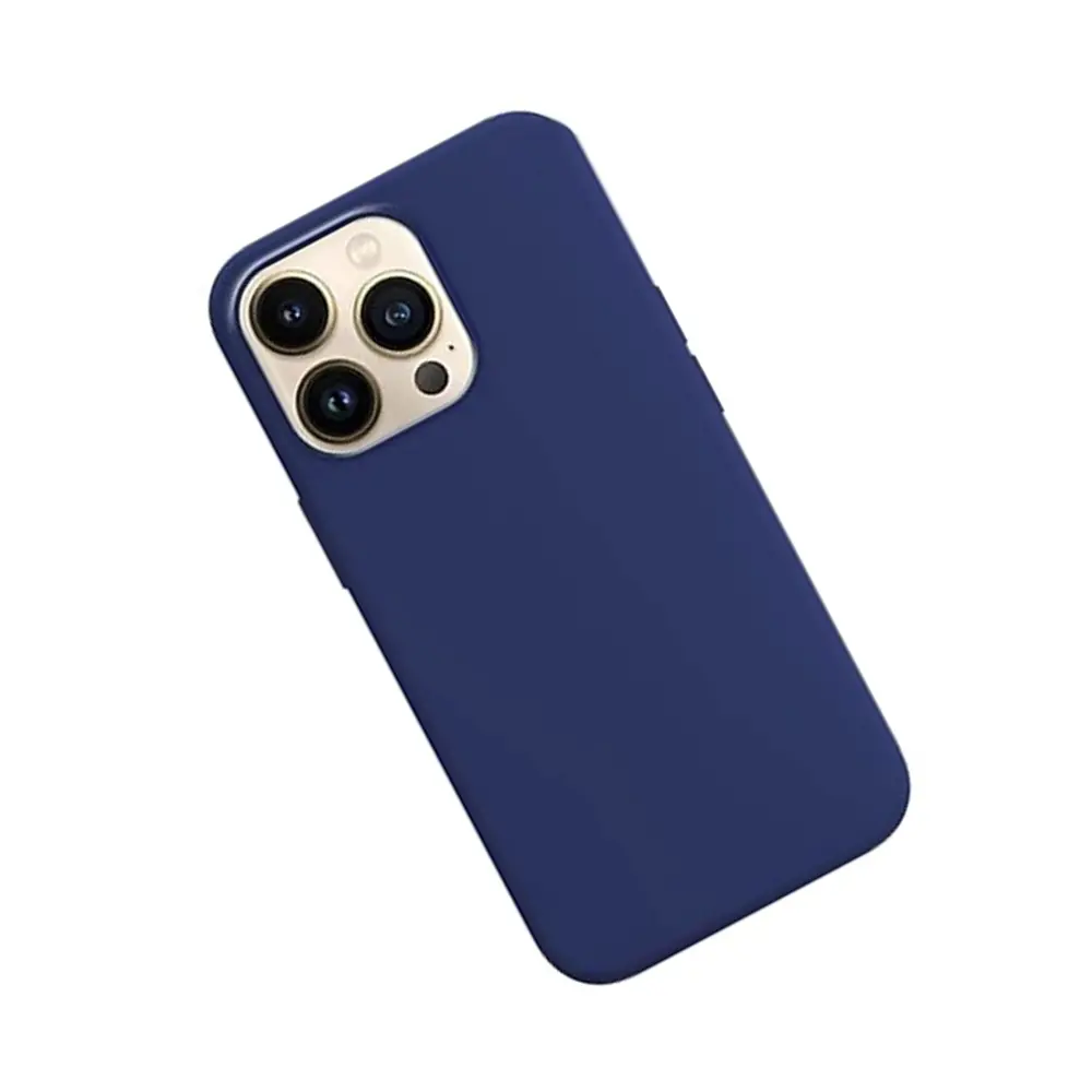 iPhone 14 Pro Original Official Soft Silky Case (Blue)