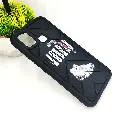 Black Flex Waves Pattern Silicone 3D Printed Back Case for Infinix Smart 5