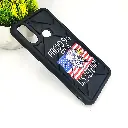 Samsung Galaxy A10s Flex Waves Pattern Silicone 3D Printed Back Case - Black