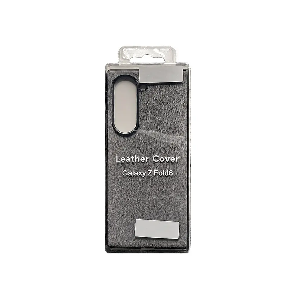Samsung Galaxy Z Flod 6 Official Luxuary Leather Back Case (Gray)